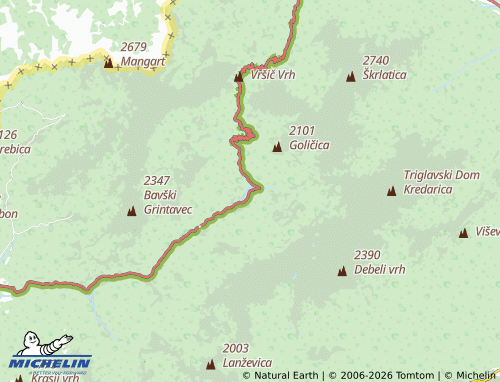 MICHELIN Trenta map - ViaMichelin