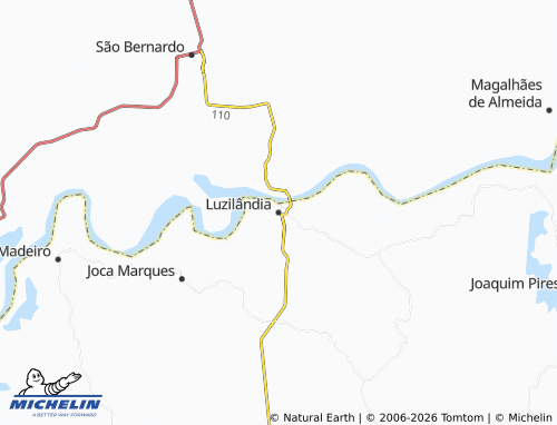 Carte MICHELIN Luzilândia - ViaMichelin