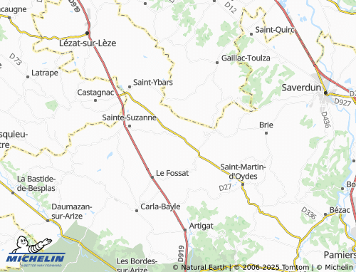 MICHELIN Villeneuve-du-Latou map - ViaMichelin