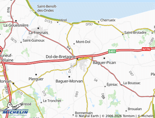 Carte MICHELIN Dol-de-Bretagne - ViaMichelin