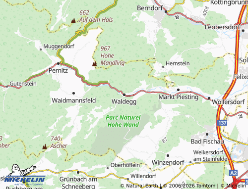 MICHELIN Waldegg map - ViaMichelin