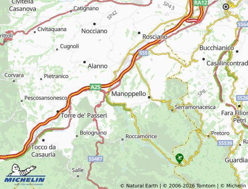 Mappa MICHELIN Turrivalignani - ViaMichelin