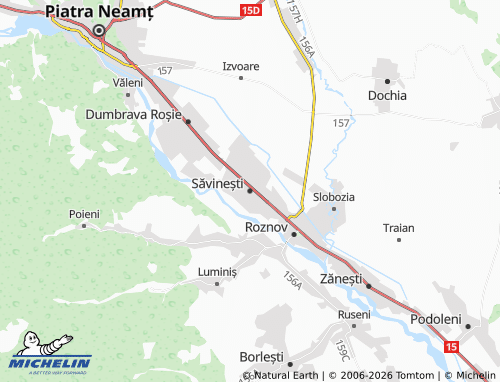 Mapa MICHELIN Săvinești - ViaMichelin