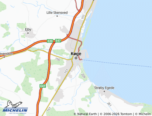 Mappa MICHELIN Køge - ViaMichelin