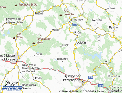 Carte MICHELIN Lísek - ViaMichelin