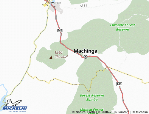 MICHELIN Mbalangwe map - ViaMichelin