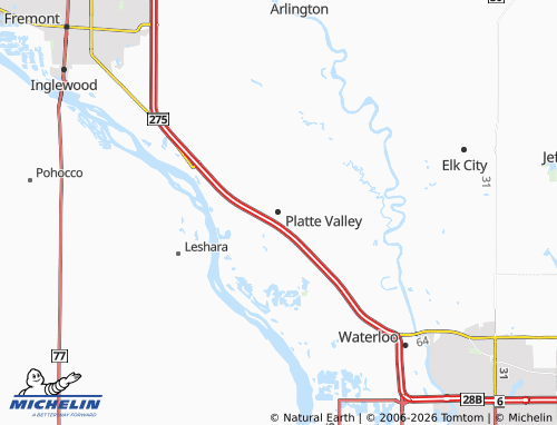 Mapa MICHELIN Platte Valley - ViaMichelin