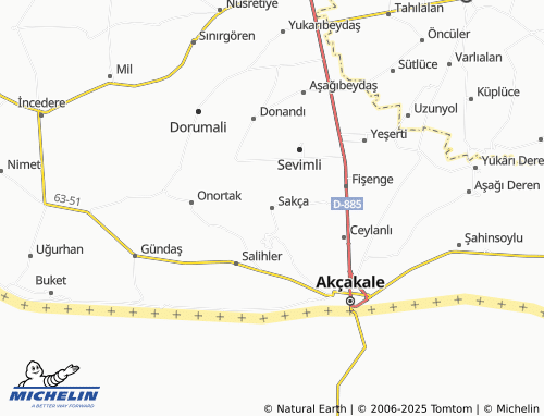 MICHELIN-Landkarte Sakça - ViaMichelin