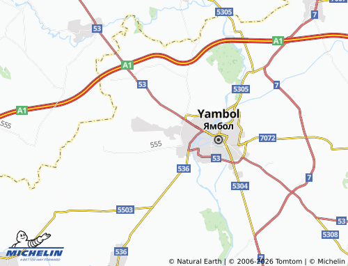 Mappa MICHELIN vz Yambol - ViaMichelin
