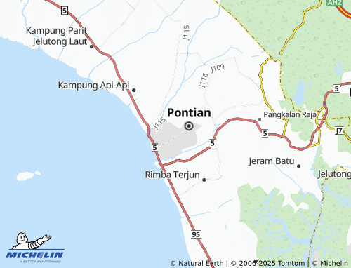 MICHELIN Kampung Parit Semerah map - ViaMichelin