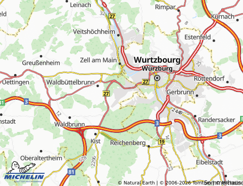 Mapa MICHELIN Höchberg - ViaMichelin