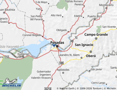 MICHELIN Itapúa map - ViaMichelin