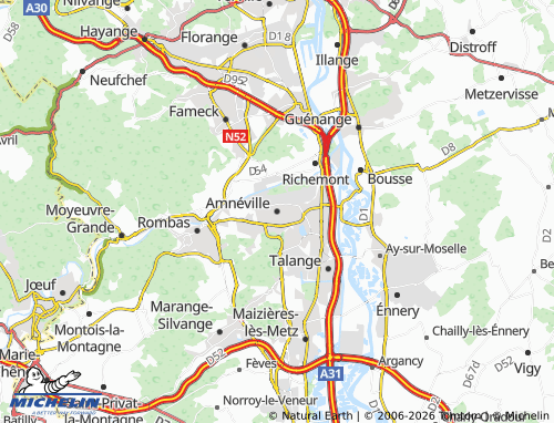 Mapa MICHELIN Amnéville - ViaMichelin