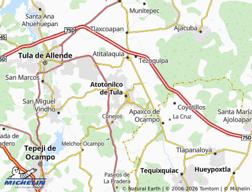 MICHELIN-Landkarte Atotonilco de Tula - ViaMichelin