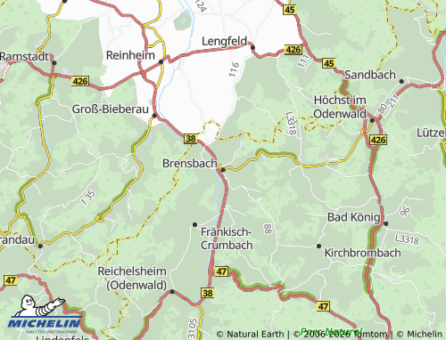MICHELIN Brensbach map - ViaMichelin