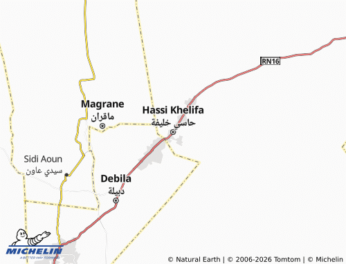 Carte MICHELIN Hassi Khelifa - ViaMichelin