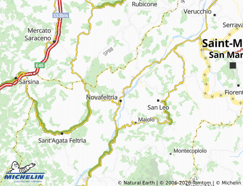 MICHELIN Talamello map - ViaMichelin