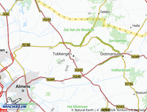 Kaart MICHELIN Tubbergen - ViaMichelin