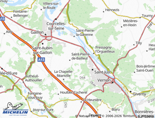 MICHELIN Saint-Étienne-sous-Bailleul map - ViaMichelin