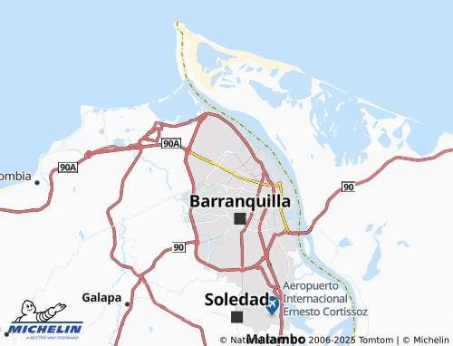 MICHELIN El Porvenir map - ViaMichelin