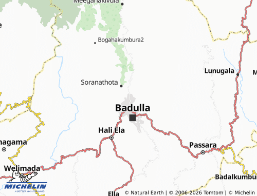 MICHELIN Badulla North map - ViaMichelin