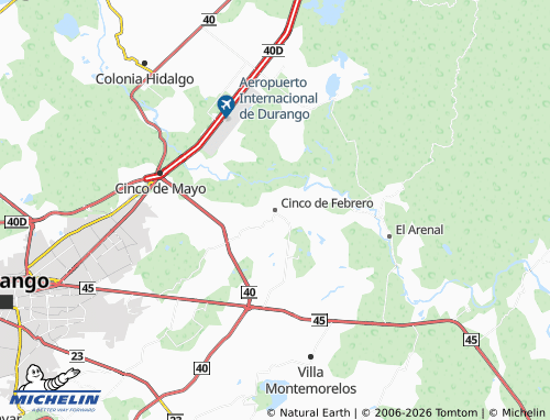 Mappa MICHELIN Cinco de Febrero - ViaMichelin