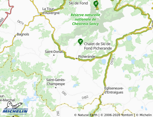 Carte MICHELIN Picherande - ViaMichelin