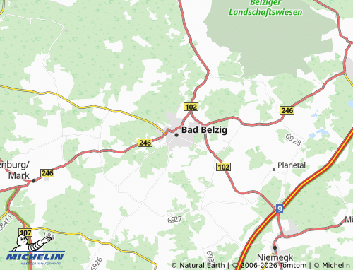 MICHELIN Bad Belzig map - ViaMichelin