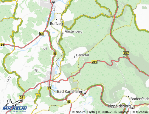 MICHELIN Derental map - ViaMichelin
