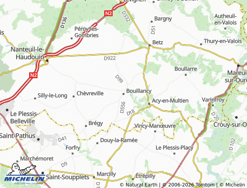 Mappa MICHELIN Bouillancy - ViaMichelin