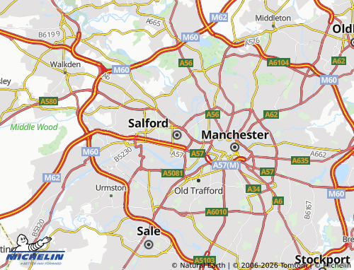 MICHELIN Salford map - ViaMichelin
