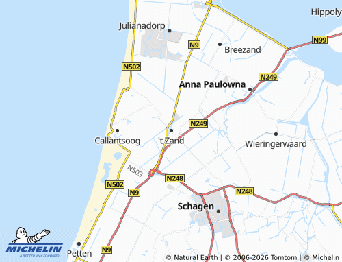 MICHELIN 't Zand map - ViaMichelin
