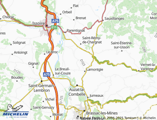 Mapa MICHELIN Saint-Martin-des-Plains - ViaMichelin