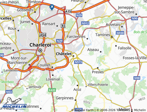 Kaart MICHELIN Châtelet - ViaMichelin