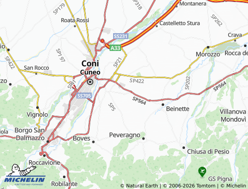 Kaart MICHELIN Canale - ViaMichelin
