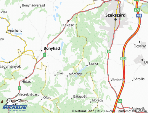 MICHELIN-Landkarte Grábóc - ViaMichelin