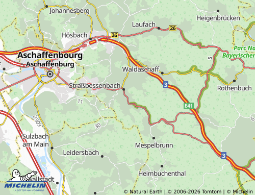 MICHELIN Oberbessenbach map - ViaMichelin