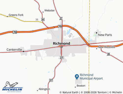 Carte MICHELIN Richmond - ViaMichelin