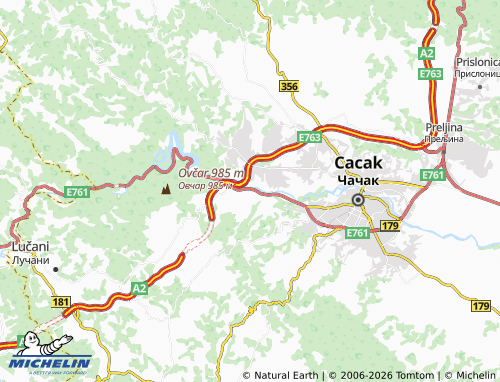 Mapa MICHELIN Riđage - ViaMichelin