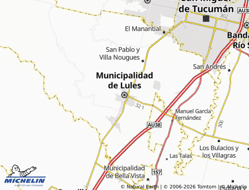 MICHELIN-Landkarte Municipalidad de Lules - ViaMichelin
