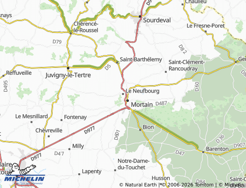 MICHELIN Le Neufbourg map - ViaMichelin