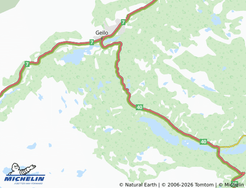 MICHELIN Fjelltjødn map - ViaMichelin