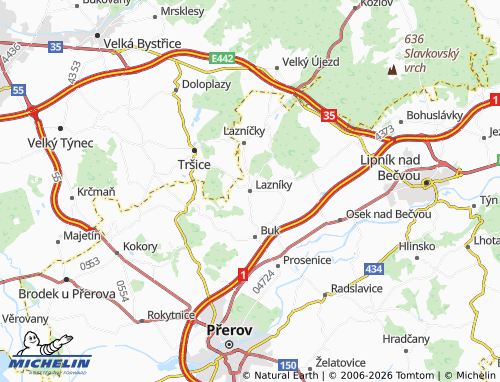 Mappa MICHELIN Lazníky - ViaMichelin