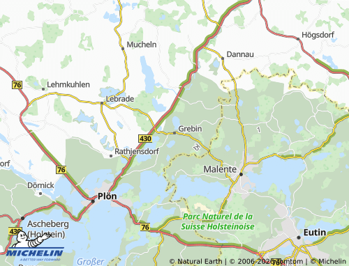 MICHELIN-Landkarte Grebin - ViaMichelin