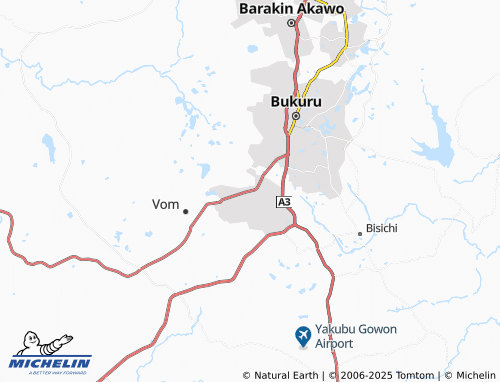MICHELIN Dorowa-Gindin-Dutse map - ViaMichelin