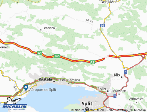MICHELIN Vučevica map - ViaMichelin
