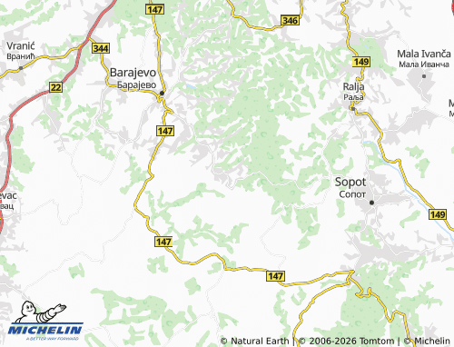 Mapa MICHELIN Guberevac - ViaMichelin