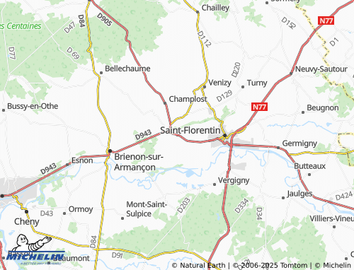 Carte MICHELIN Avrolles - ViaMichelin