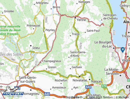MICHELIN Bressieux map - ViaMichelin