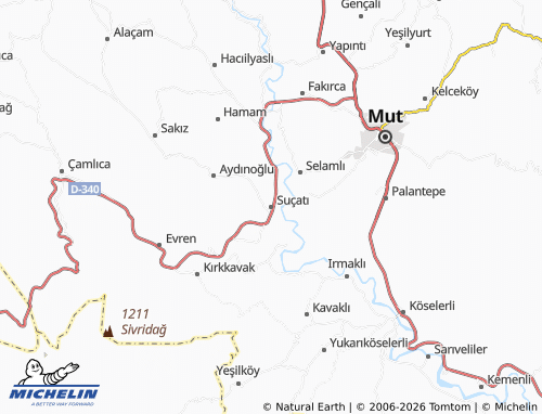 MICHELIN Suçatı map - ViaMichelin